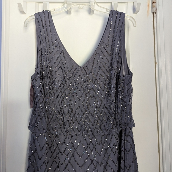 NWT. BHLDN Blaise Beaded Gown, Hydrangea - Picture 6 of 13